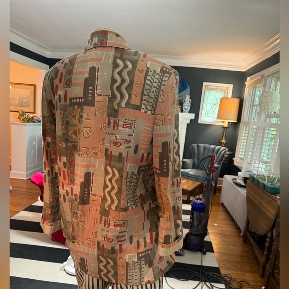 Vintage 90’s Toni Garment for CC Magi Mixed Pattern Blazer Jacket - Picture 6 of 10